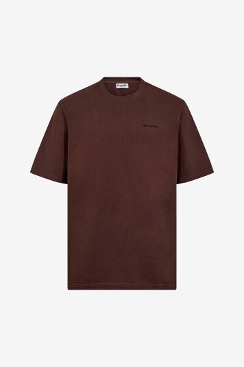 Resteröds T skjorte Mid Sleeve Logo Tee Brun