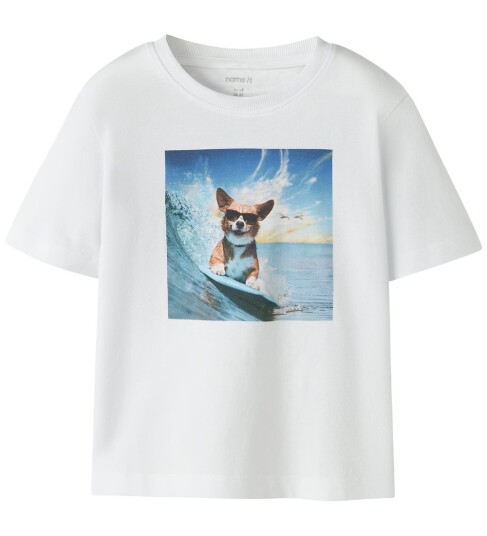 Name It T skjorte NmmVoto Bright White/Surfer Dog Name It 5 år 110 T skjorte Hvit Name It T skjorte NmmVoto Bright White/Surfer Dog Name It 5 år 110 T skjorte Hvit