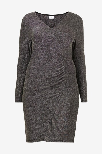 Evoked Vila Kjole viSpicy Wrap Short Dress Sølv