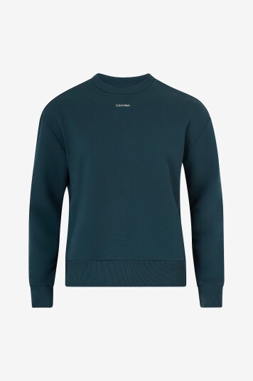 Calvin Klein Collegegenser Nano Logo Cotton Modal Crew Blå
