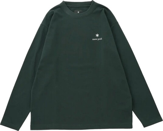 SNOW PEAK Nsd Logo L/S T Shirt   DARK GREEN   L