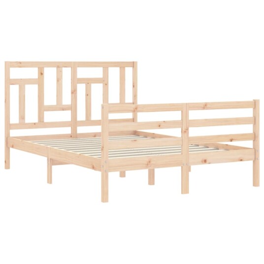 vidaXL Sengeramme med hodegavl 120x200 cm heltre