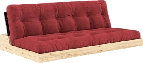 Karup Design Base Sovesofa Svart Natt/518 Rubinrød