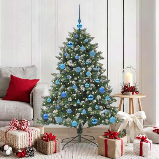 Kunstig juletre grønn 105 x 105 x 150 cm PVC og plast og stål Kunstig juletre grønn 105 x 105 x 150 cm PVC og plast og stål