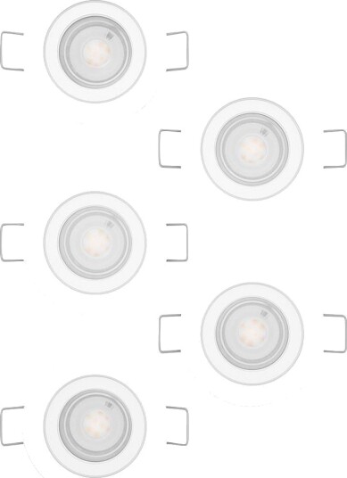 EGLO Innfelt lys Barranco 5 X LED Hvit Hvit Spotlys
