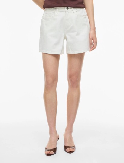 Vila Vijaf Rw Denim Shorts Noos Cream 34
