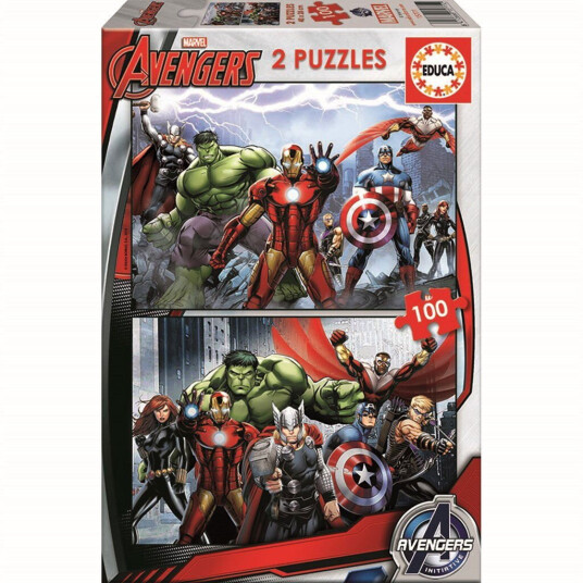 Marvel Educa Avengers Puslespill 2x100 Brikker