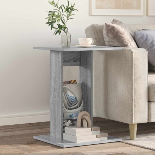 vidaXL Sidetabell Grå Sonoma 45 x 40 x 62,5 cm Konstruert tre