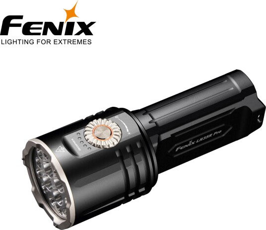 Fenix LR35R Pro Lommelykt 10000lm med Rødt og UV Lys Sort