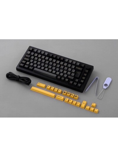 Akko 5075B Plus-S - Black & Gold - Jelly Purple - ND - Gamingtastatur - Nordisk - Svart Akko 5075B Plus-S - Black & Gold - Jelly Purple - ND - Gamingtastatur - Nordisk - Svart