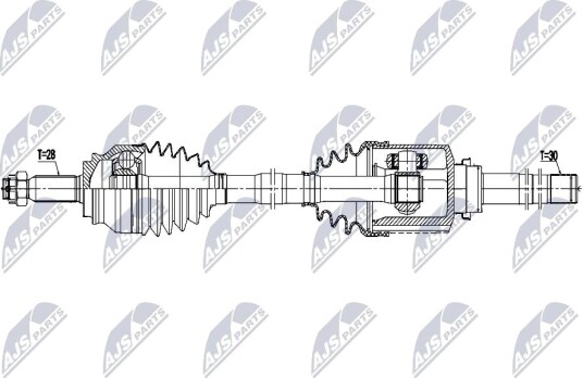 NTY NPW MS 118 Drivaksel