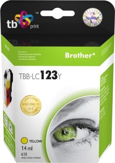 Tb Print Blekk Til Brother Lc123 Yellow Tbb-Lc123y TBB-LC123Y Tb Print Blekk Til Brother Lc123 Yellow Tbb-Lc123y TBB-LC123Y