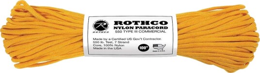 Rothco Paracord Nylon 30m Gul