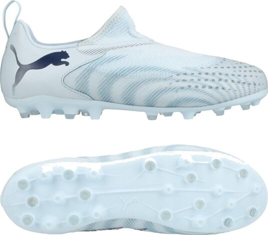 PUMA Future 9 Match Laceless MG Dreamrush   Isblå/Blue Jewel Barn   Multi Ground (MG) størrelse 38