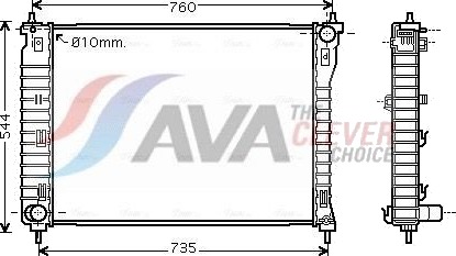 AVA COOLING SYSTEMS OLA2435 Radiator motorkjøling