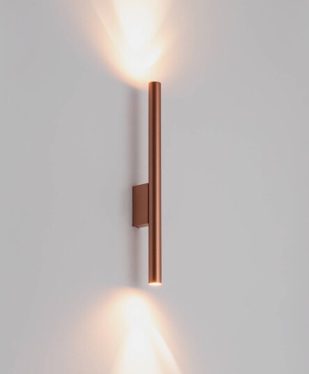 Euluna Laser vegglampe kobberfarget metall 40 cm høy G9