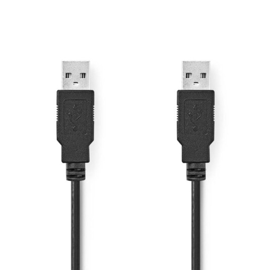 Nedis USB-kabel | USB 2.0 | USB-A Han | USB-A Han | 480 Mbps | Nikkel belagt | 3.00 m | Rund | PVC | Sort | Label Nedis USB-kabel | USB 2.0 | USB-A Han | USB-A Han | 480 Mbps | Nikkel belagt | 3.00 m | Rund | PVC | Sort | Label