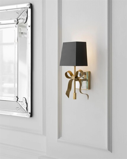 Ellery vägglampa mässing/svart Ellery vägglampa mässing/svart