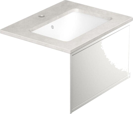 Gustavsberg Ducentic Servantskap med Benkeplate Hvit / 60cm Polar Grey 1 Hull for Kran
