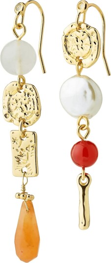 Pilgrim Trace Earrings Gold Plated/Multi Gold ONE SIZE