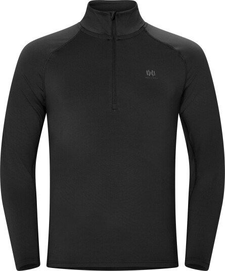Hellner Men"s Core Running Halfzip LS Tee Black Beauty M Hellner Men"s Core Running Halfzip LS Tee Black Beauty M