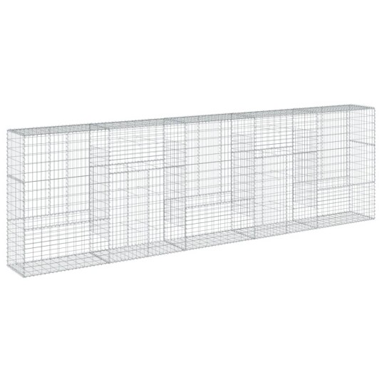 Gabionkurv med deksel 500x50x150 cm galvanisert jern Gabionkurv med deksel 500x50x150 cm galvanisert jern