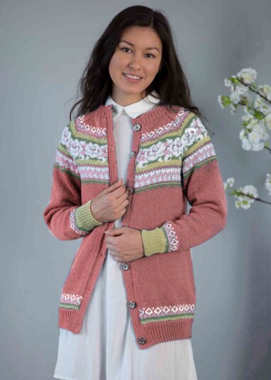 Viking Garn 1808 8 Megan Jakke Korall