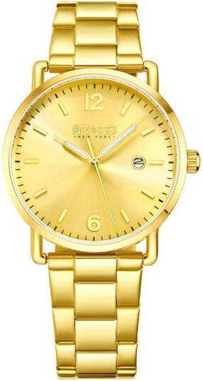 So & Co New York Herreklokke 5512.2 Madison Gull/Gulltonet stål