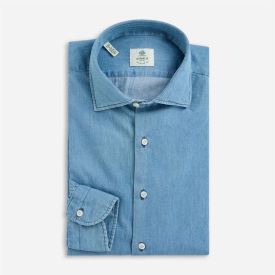 Luigi Borrelli Denim Shirt Ligth Denim Luigi Borrelli Denim Shirt Ligth Denim
