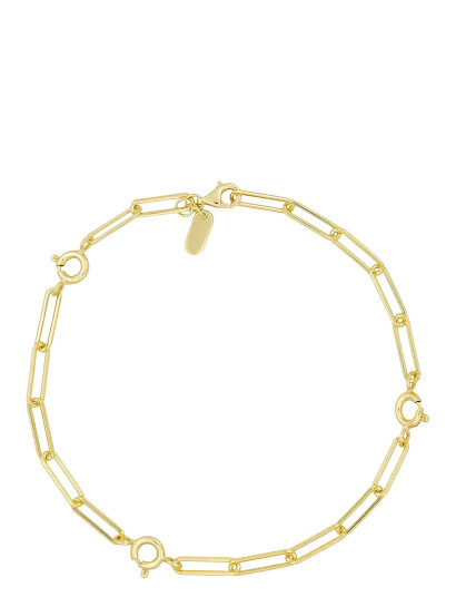 DESIGN LETTERS Ruth Large Chunky Charm Lock Bracelet Gold Plated |Guld |One Size
