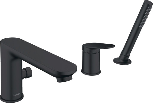 Duravit Badekarbatteri Wave Med Dusjsett Matt Sort