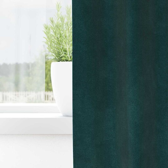  Gardiner med gardiner 2 pcs Mørkegrønn 140 x 245 cm Fløyel