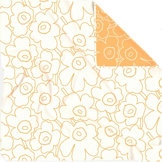 Marimekko Piirto Unikko Sengeteppe Off white / Peach 260x260 cm Marimekko Piirto Unikko Sengeteppe Off white / Peach 260x260 cm