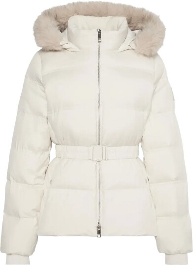 Calvin Klein Matte Mw Belted Short Puffer Wit CHALK M