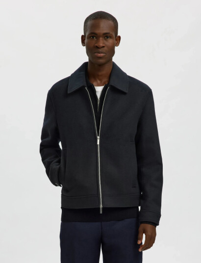 Selected Slhphilip Wool Blend Jkt Noos - Black - XL