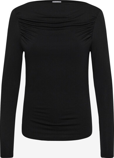 Saint Tropez   Bluse ViggaSZ Boatneck Blouse   Svart