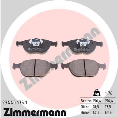 Bremseklosser ZIMMERMANN 23440.175.1
