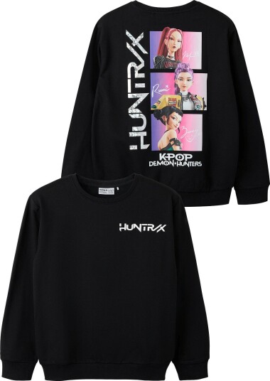 name it Nkfada Kpop Nreg Sweat Bru Lnoos Sky - BLACK - 122-128
