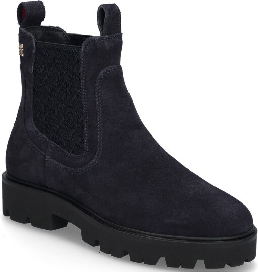 Tommy Hilfiger Th Monogram Suede Chelsea Boot SPACE BLUE 41