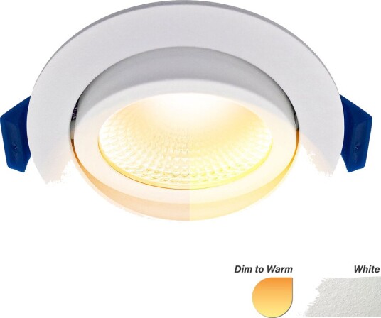 EcoDim ED-10022 LED-downlight Ø75 mm dim to warm hvit