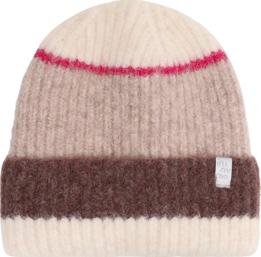 Minymo Striped Knitted Hat HUCKLEBERRY 50