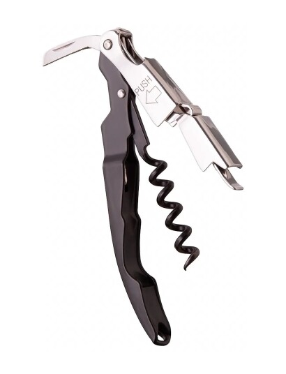 Vacuvin Waiters Corkscrew Push Black Vacu Vin® - Silver - ONE SIZE Vacuvin Waiters Corkscrew Push Black Vacu Vin® - Silver - ONE SIZE
