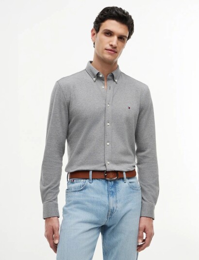 Tommy Hilfiger Knit Pique Featherweight Sf Sht   Grey   XXL