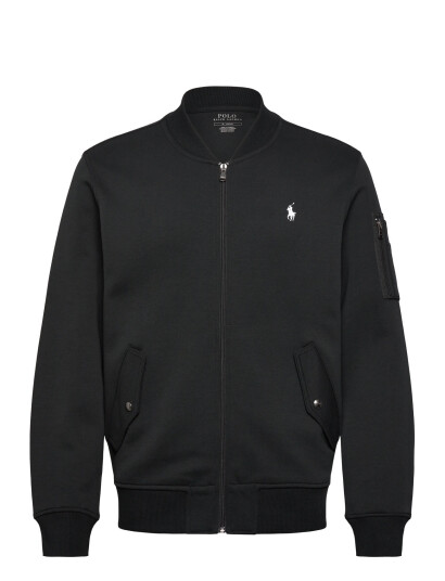 Polo Ralph Lauren Double-Knit Bomber Jacket - Black - XS