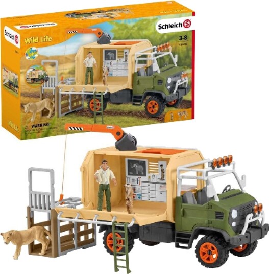Schleich Lekesett Berging av Dyr Stor Truck med Figur og Dyr