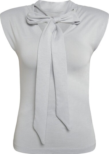 Topshop Tsbenda S/S Scarf Tank Top Jrs   SILVER   S