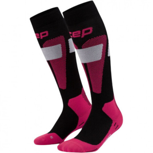 CEP Ski Merino Socks Tall 3.0 Skistrømper Dame Black/Pink II