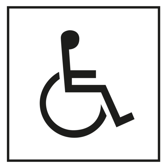 Disabled symbol - Selvklebende vinyl - 150 x 150 mm