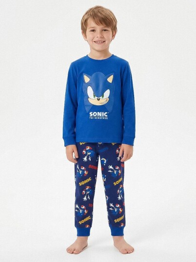 Sonic Pyjamas Sett, Blå, 12 år