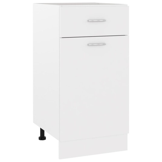vidaXL Bunnskap med skuff hvit 40x46x81,5 cm sponplate vidaXL Bunnskap med skuff hvit 40x46x81,5 cm sponplate
